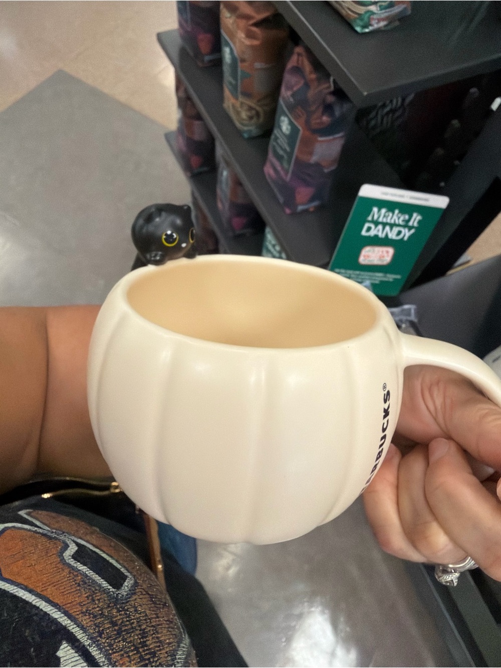 Starbucks Cream Pumpkin-Shaped Mug with Subtle Ivory Finish